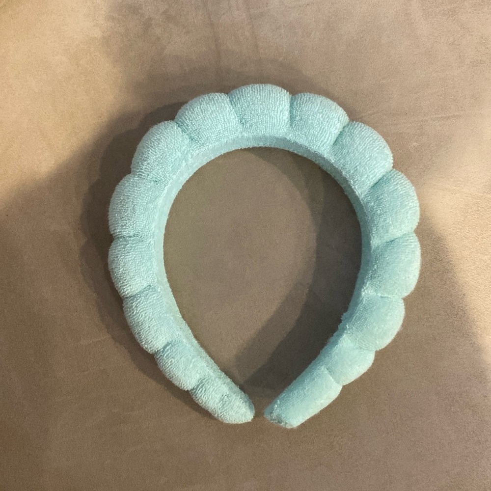 Teal plush headband